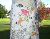 glory box wrap skirt, vintage embroidered linens, soul love gypsy heart bohemian, carefree, summer ocean dreaming