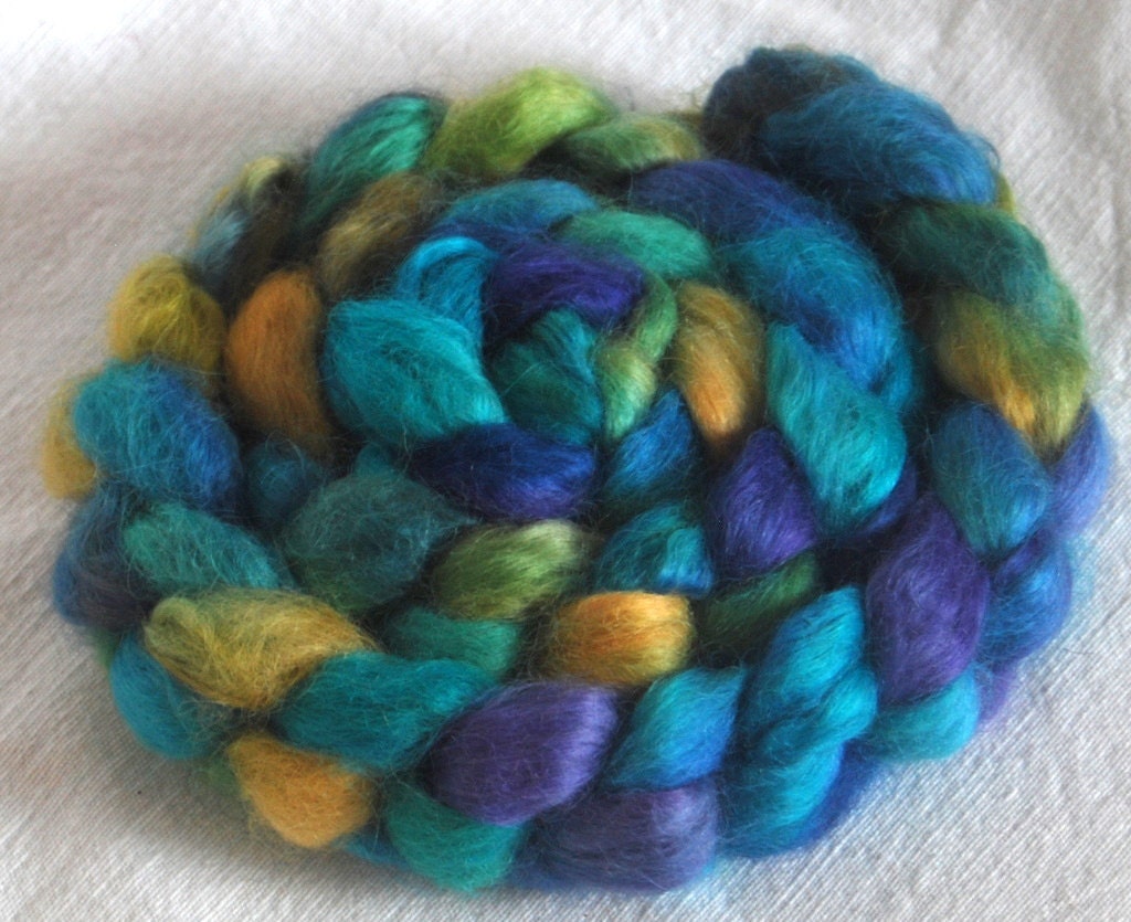 English TEESWATER  handpainted top roving spin felt  100g