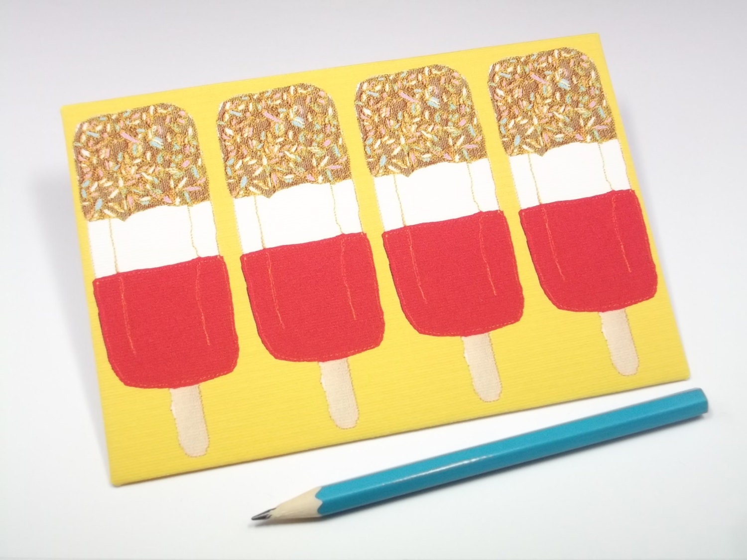 Fab Lollies - Handmade Postcard