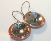 Earrings Vintage double disk earrings