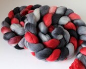 VAMP -  Handpainted Merino Roving - Hand Dyed Fiber -  Merino Wool Top Roving 4oz
