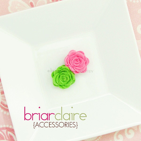 Shelby - Felt Roses Clip (many colors available)