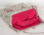Vintage 1920s-look 50s ORIENTAL Dragon Small Evening Bag - FLAPPER Style