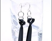 On Sale Black Neck Tie Earrings 50 Shades of Grey Inspired Laser Cut Acrylic