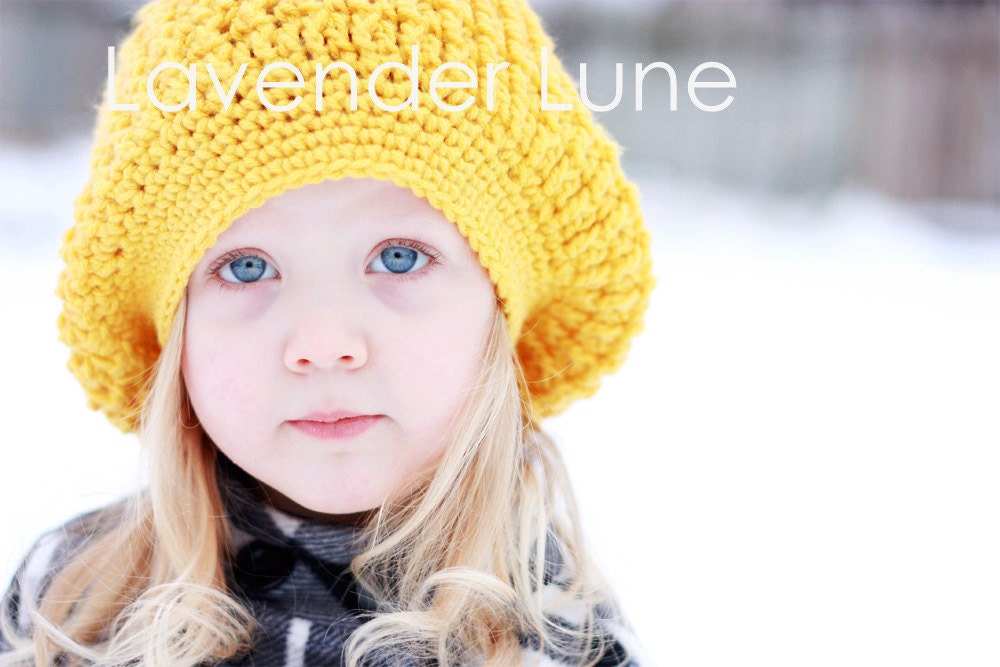 The Harper - Child Sizes, Crochet Slouch Hat