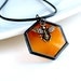 Queen Bee Honeycomb - Stained glass Necklace