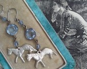 All The Pretty Little Horses - Vintage Assemblage Earrings