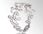LACE Unique Gold Ring, 14k White Gold Ring,  Designer Gold Ring, Custom Italian Fine Jewelry