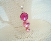 Swarovski crystal necklace, sterling silver necklace, bridesmaid necklace, wedding necklace, wedding jewelry