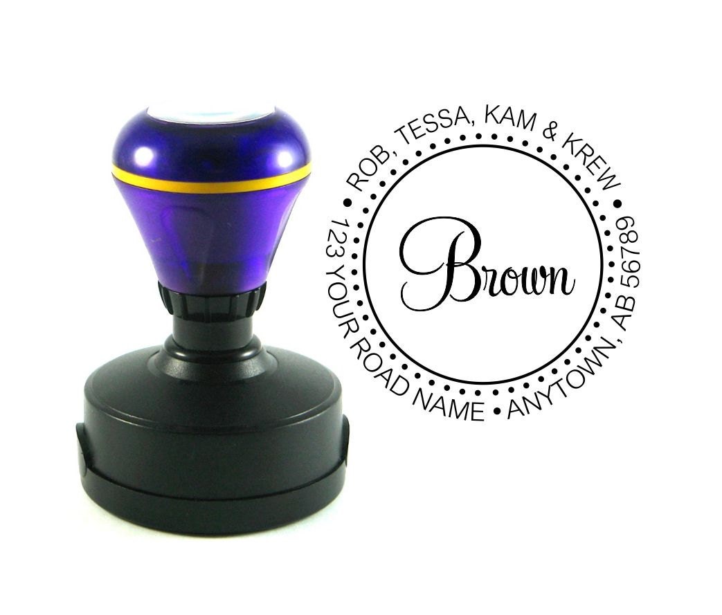 Self inking custom Personalized Return address name rubber stamp R103