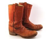 SALE Campus Leather Boots Vintage 1970s Wrangler Men's 11