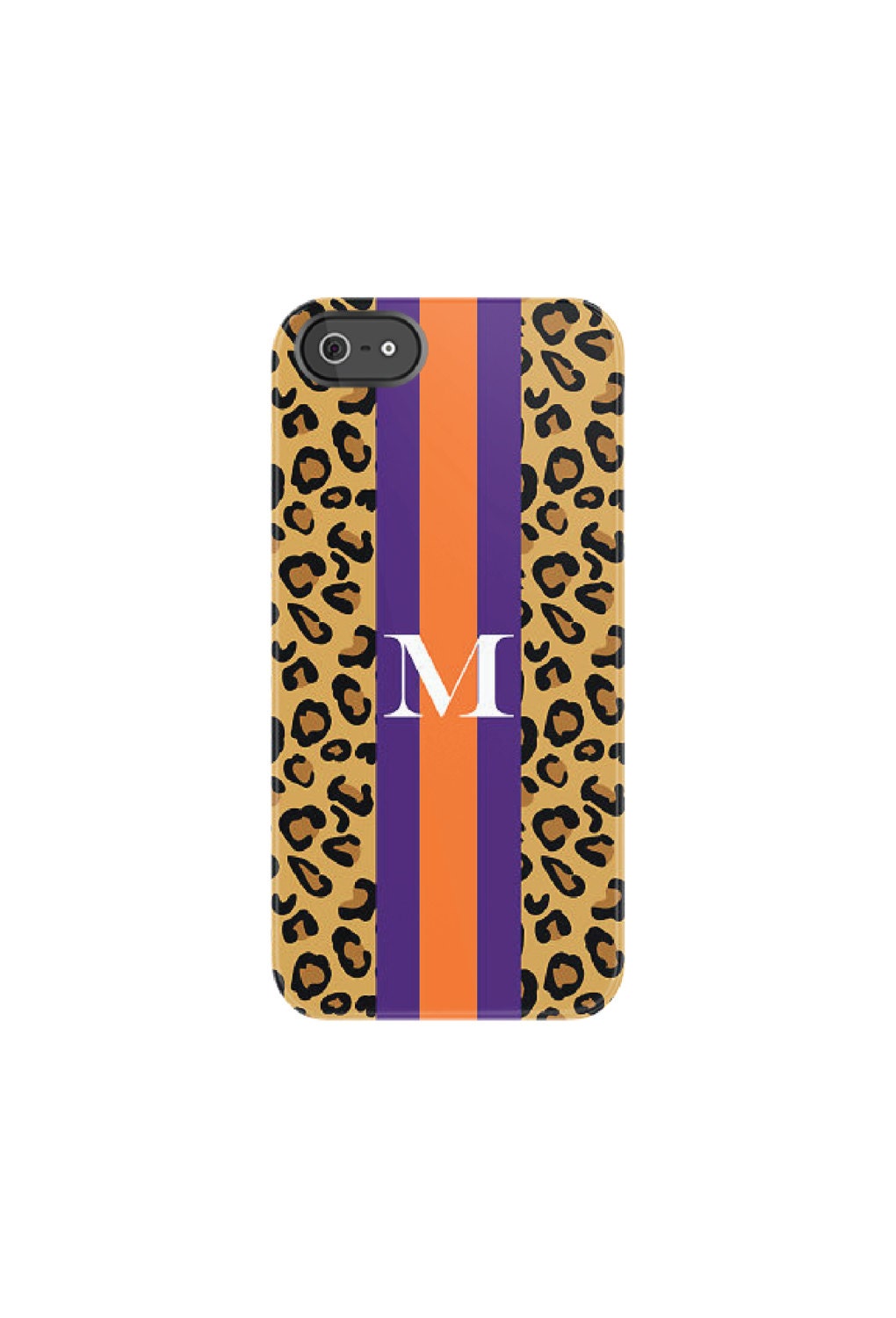 Monogrammed iPhone Case - iPhone 5 or 4 - CHEETAH Collection, you pick color