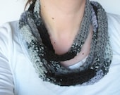 Extra Long Wrap Scraf, crochet tube scarf,  infinity rope scarf, ready to ship.