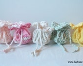 Wedding Favor Bags, crochet set of 20 or more, party favor bags, gift bags, MADE TO ORDER.