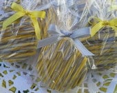 Yellow And Gray Chocolate Covered Oreos Cookies Wedding Favors Baby Shower Favors Bridal Shower favors