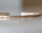 Gold Cuff Bracelet in Shimmer Texture Stacking Bracelet