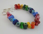 Colored Pencil Adjustable Bracelet Jewelry - Great Artist, Teacher, Crafter, Student or Art Lover Gift - Rainbow Multi Color