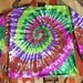 2XL Long Sleeve Tie Dye T-shirt - Purple Forest Swirl - Ready to Ship