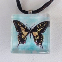 Wearable Art, Swallowtail butterfly pendant