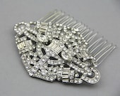 Bridal hair comb , vintage wedding hair, wedding hair comb, crystal com, wedding hair piece, Bridal Hairpiece- Style 313