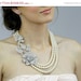 SALE Bridal necklace, rhinestone necklace, pearl necklace, wedding necklace, statement necklace, wedding accessories jewelry - Style 708