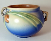 Roseville 3 inch Pine Cone Bowl in Blue