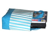 Storage Bin/Tote - Blue Stripe Fabric