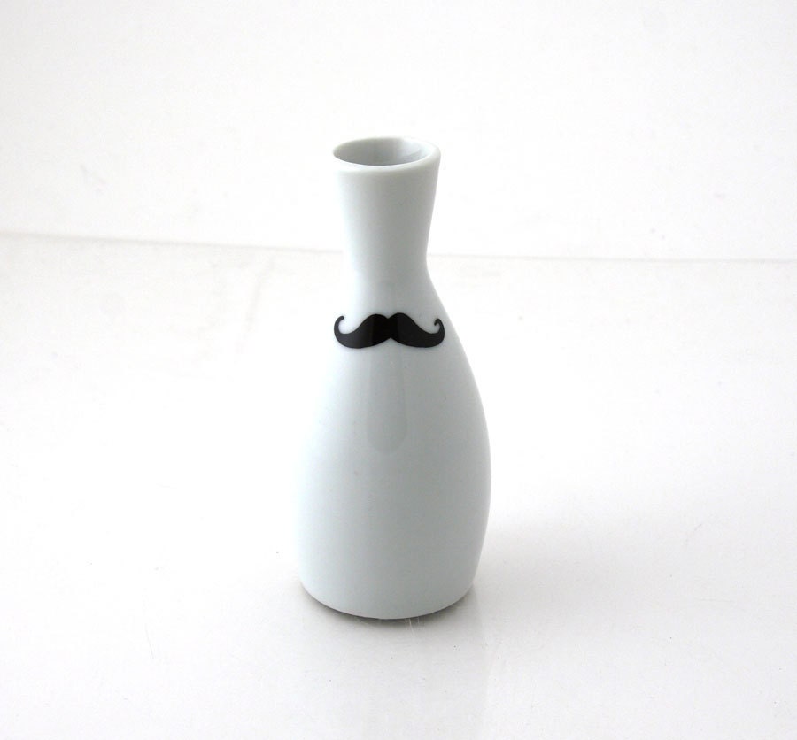 Mustache bud vase in porcelain on sale