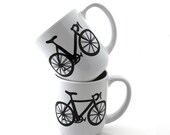 Mr and Mrs, His and Hers, Bike Mug Set Can Be personalized
