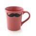 Mustache mug  Moustache Mug Pink Double Sided Kiln Fired