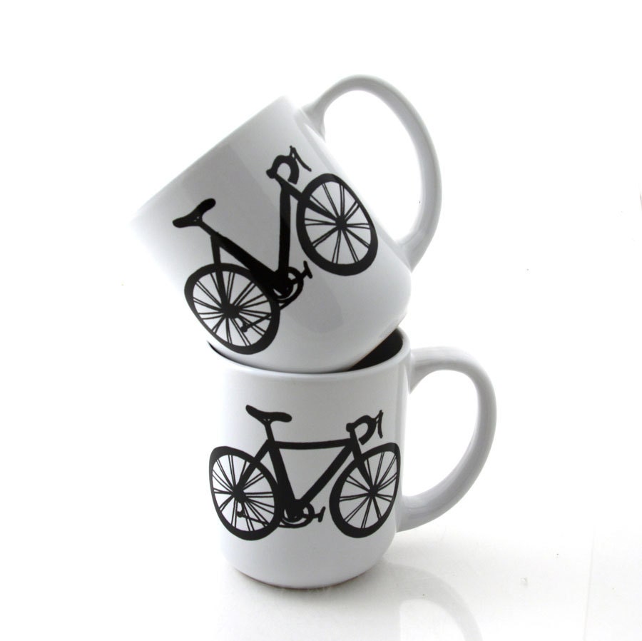 Mr and Mrs, His and Hers, Bike Mug Set Can Be personalized