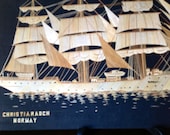 Christiaradch Sailing ship of NORWAY handmade with rice straw. Have you seen rice straw art.