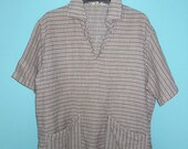 Mens Vintage 1950s Beach Shirt - Orange