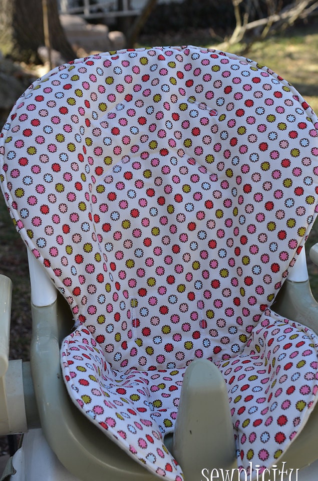 Fisher Price SPACE SAVER High Chair Cover - Vintage Dot