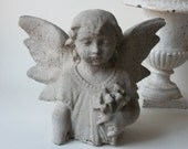 cement mourning angel