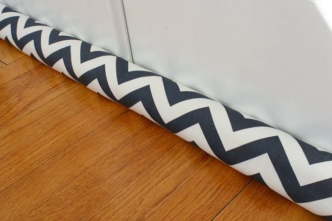 Draft Snake, Draft Stopper, Navy, White, Chevron. 98.