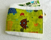 SALE Boy Burp Cloth - Turtles Brown & Green