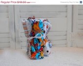 SALE Cowboys Baby Burp Cloths -Orange, Brown, & Blue set of 3