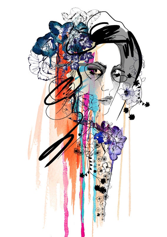 Poison // A3 Giclée print // FASHION ILLUSTRATION