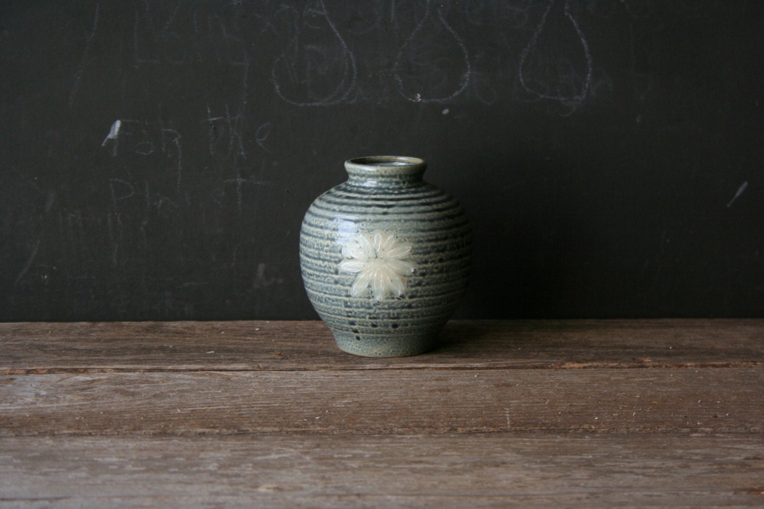 Vintage Blue Ceramic Vase Scandinavian Design From Nowvintage on Etsy