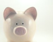 Personalized Piggy Bank - Blush Pink - Light Pink - Plain - with hole or NO hole in bottom