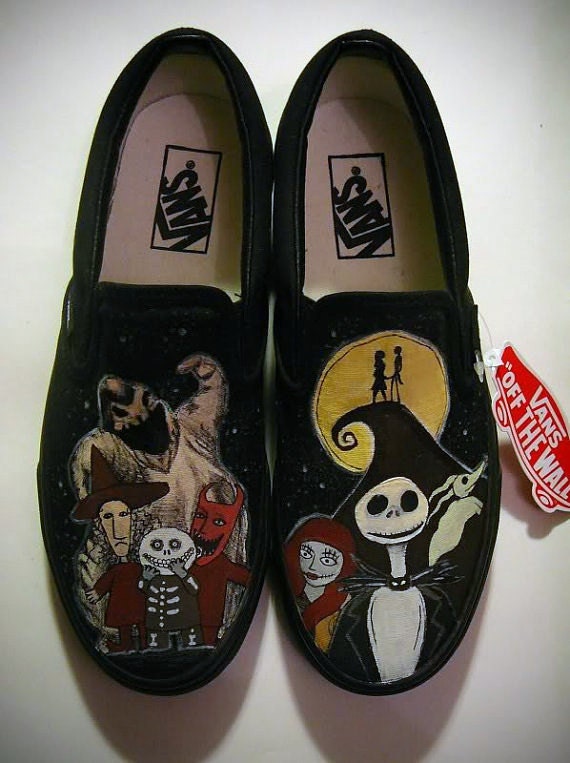 HANDPAINTED Nightmare Before Christmas Custom Vans Shoes