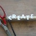 CREATE - Vintage Ceramic Push Pin Letters - Sign - Rustic - White - Letters - Supplies - Home Decor - Create - DIY - Crafting - Artist