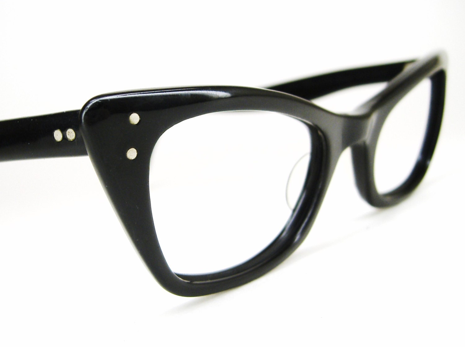 Vintage Black BL Cat Eye Eyeglasses or Sunglasses Frame Mid Century Retro