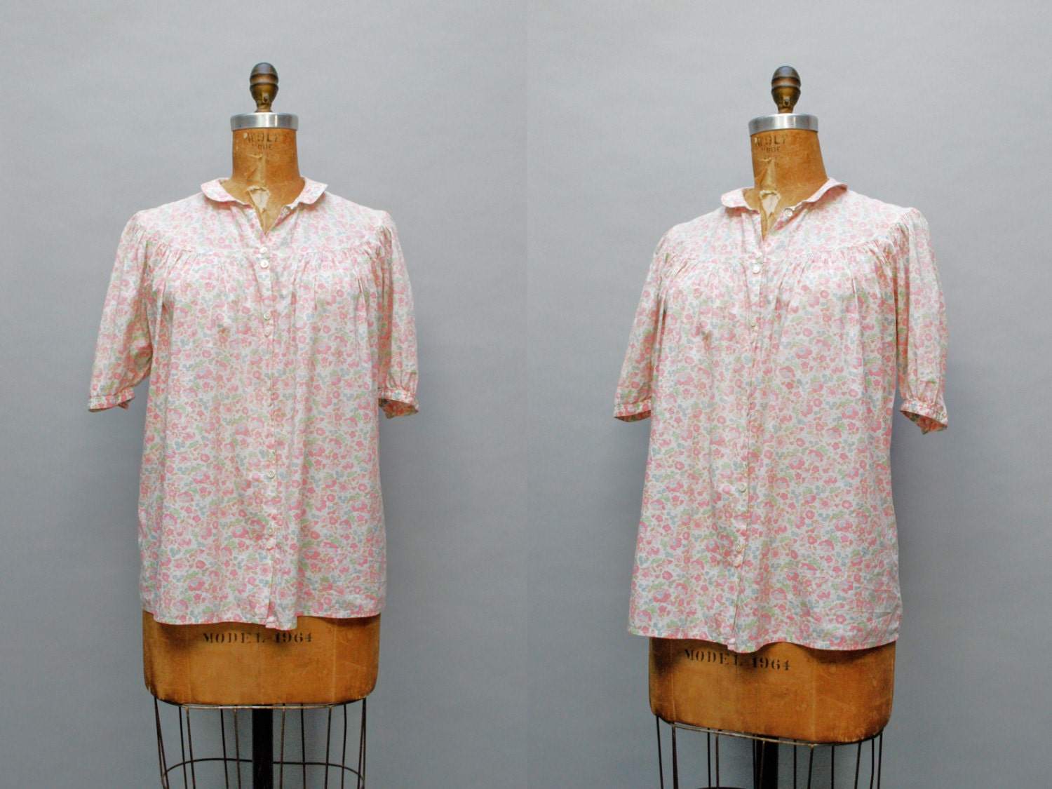vintage 1980s cacharel floral blouse
