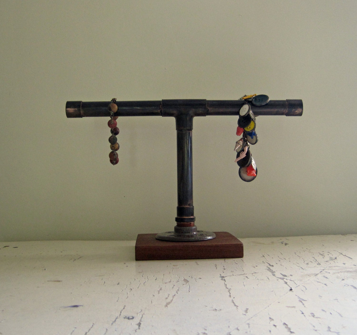 Industrial Jewelry Display Piece Rustic Bracelets Jewelry Organizer