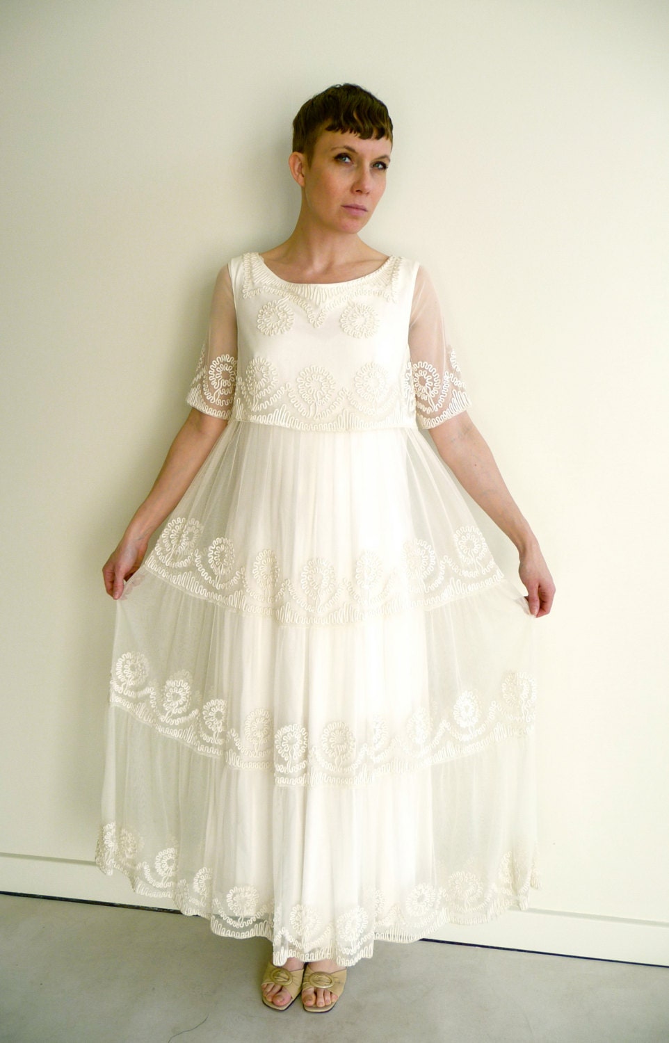 Beautiful White Embroidered Dress