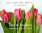 Paperless Invitation pink tulips  save the date  brunch