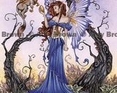 Gryphon and fairy  PRINT by Amy Brown