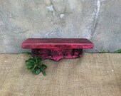 Pink Passion - Upcycled - Vintage Wooden Petite Wall Shelf - Wall Hangar - Rack - Rustic Boho CHIC